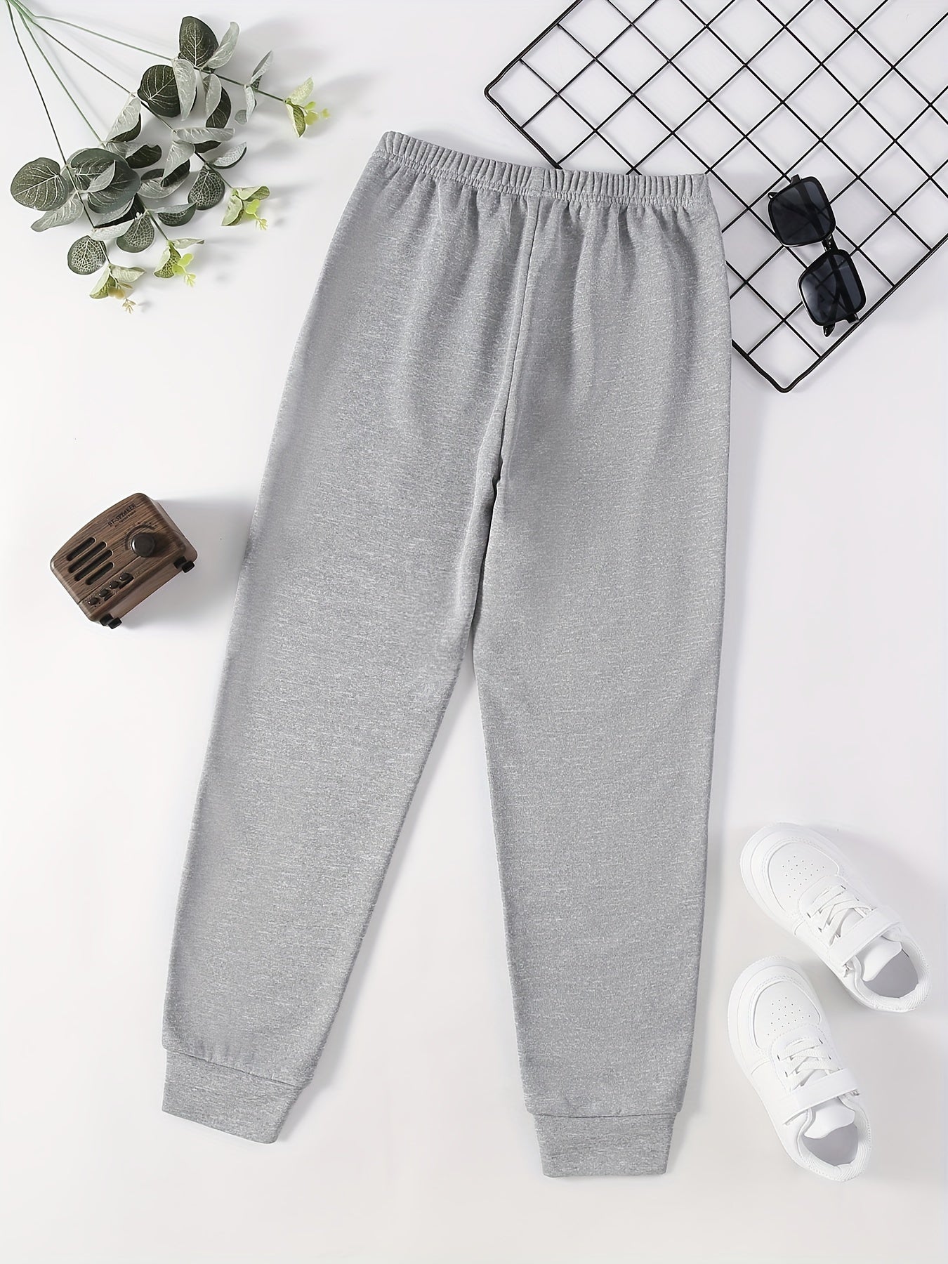Funny Smiling Print Boys Active Sweatpants
