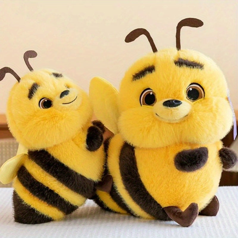 Big Eyed Bee Furry Plush Toy Room Decoration Ornament