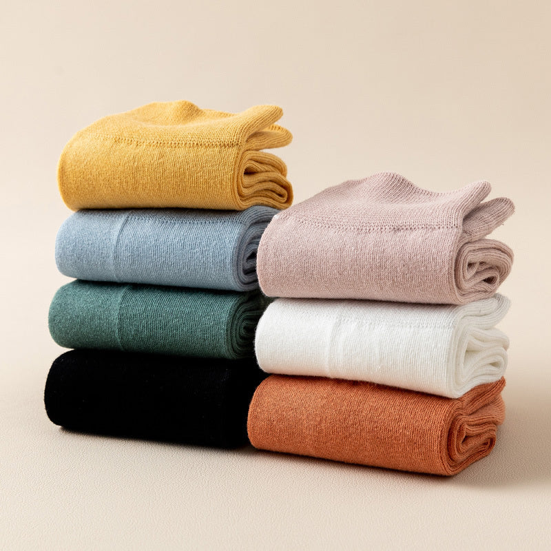 Cotton Ribbed Candy Colour Socks