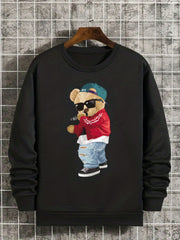 Bear Series Print Boys Casual Long Sleeve Sweatshirt