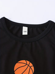 Boys Basketball Jersey Set Sleeveless Top & Shorts Quick Drying Tank