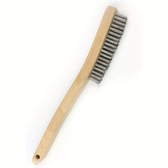 Stainless Steel Wire Scratch Brush for Rust Cleaning with 35" Curved Handle