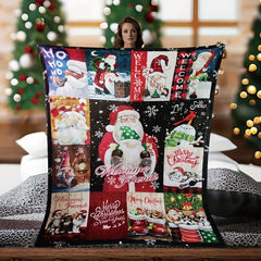 Christmas Themed Blanket Winter Warm Flannel Soft Blanket