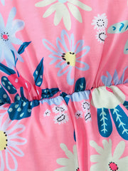Toddler Girls Flowers Plant Cami Rompers Jumpsuits Beach Vacation