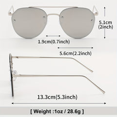 Men's Rimless Sunglasses for Street Photography