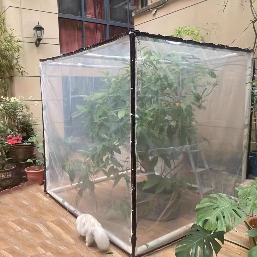 1pc Transparent Balcony Garden Insulation Rainproof Cover