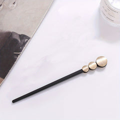 Leopard Pattern Hair Stick Alloy Hair Fork Style Hairpin for Women Girls