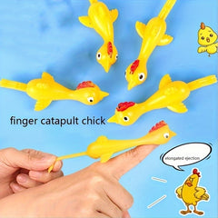 Rubber Chicken Finger Slingshot Toy for Kids & Adults No Batteries Needed