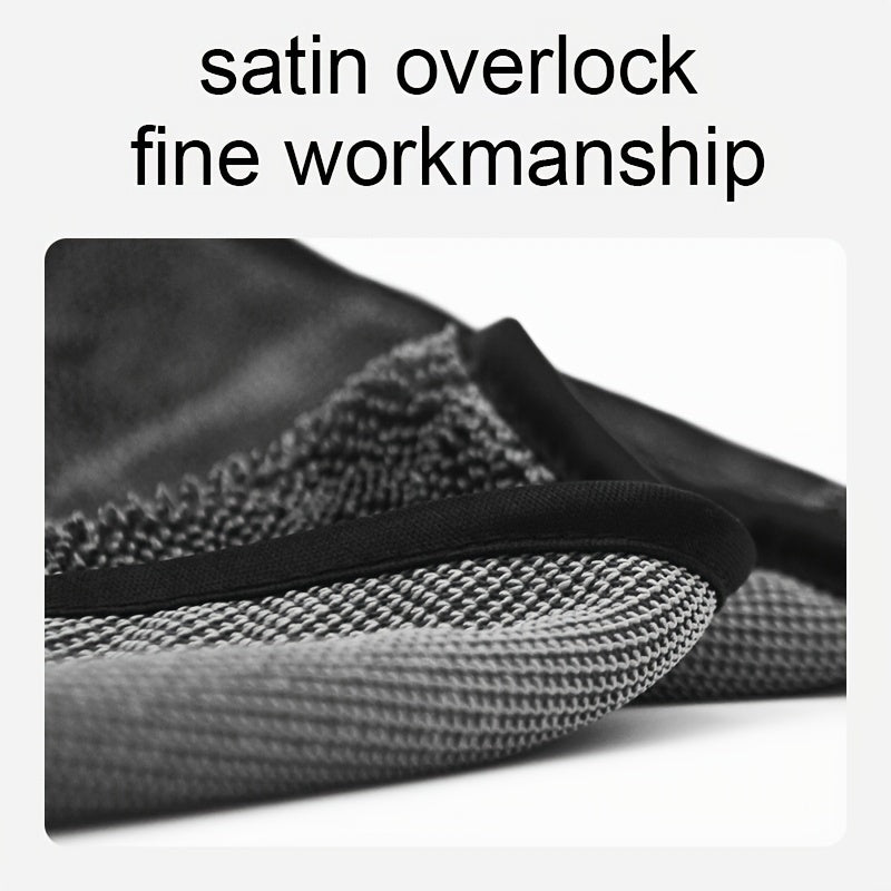 1pc Microfiber Car Drying Cloths Grey