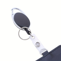 Retractable Buckle PU Card Holder Cover