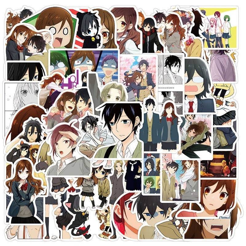 50pcs Anime Cartoon Waterproof Sticker DIY Creative Toys Phone Laptop Car