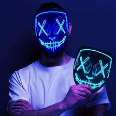 Men's LED Mask Glows In Dark for Parties