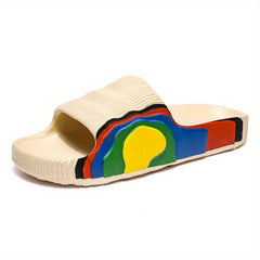 Men's Lightweight Block Slippers Open Toe for Spring & Summer