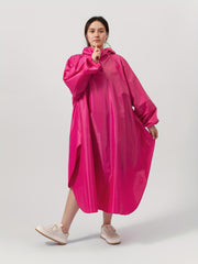 Waterproof Unisex Rain Poncho with Reusable Hood for Cycling