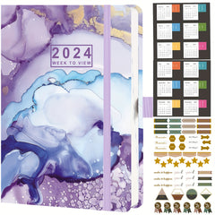 A4 Faux Leather Weekly Diary Jan-Dec, School Business Office