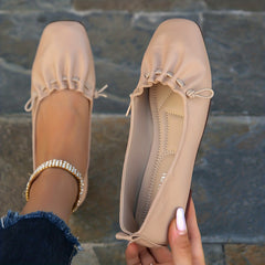 Women's Square Toe Flat Shoes Soft Sole Casual Ballet Flats