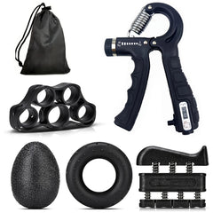 Hand Grip Strengthener Set - Adjustable Resistance Forearm Trainer for Men