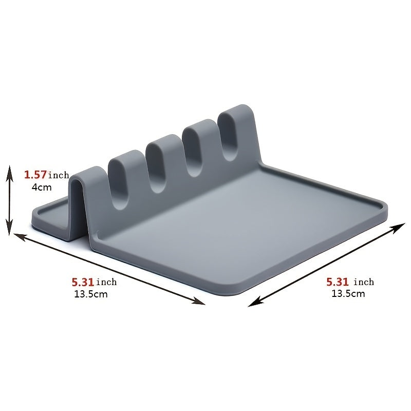 Silicone Utensil Rest Prevents Spoon Drips