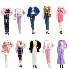Winter Doll Clothing Set with Coat and Hat - Fits 29-97 cm Dolls
