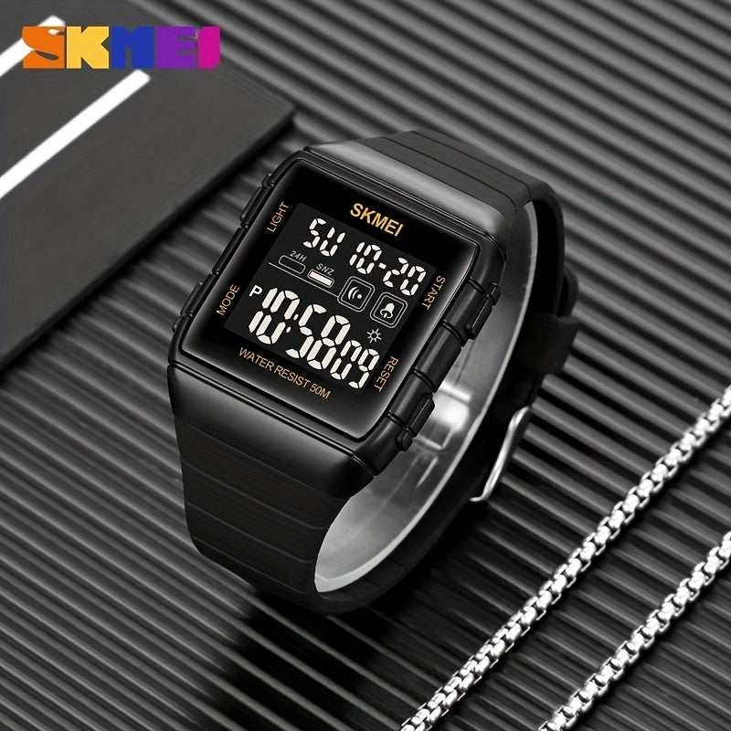 Men's Square Electronic Watch
