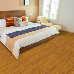 5pcs Wood Grain Adhesive Floor Tiles Stickers PVC Waterproof Peel And Stick Tile