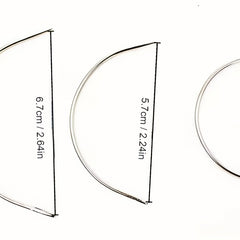 4pcs Silvery Big Eye Hand Sewing Needles For Craft Curved Needle Doll Repair