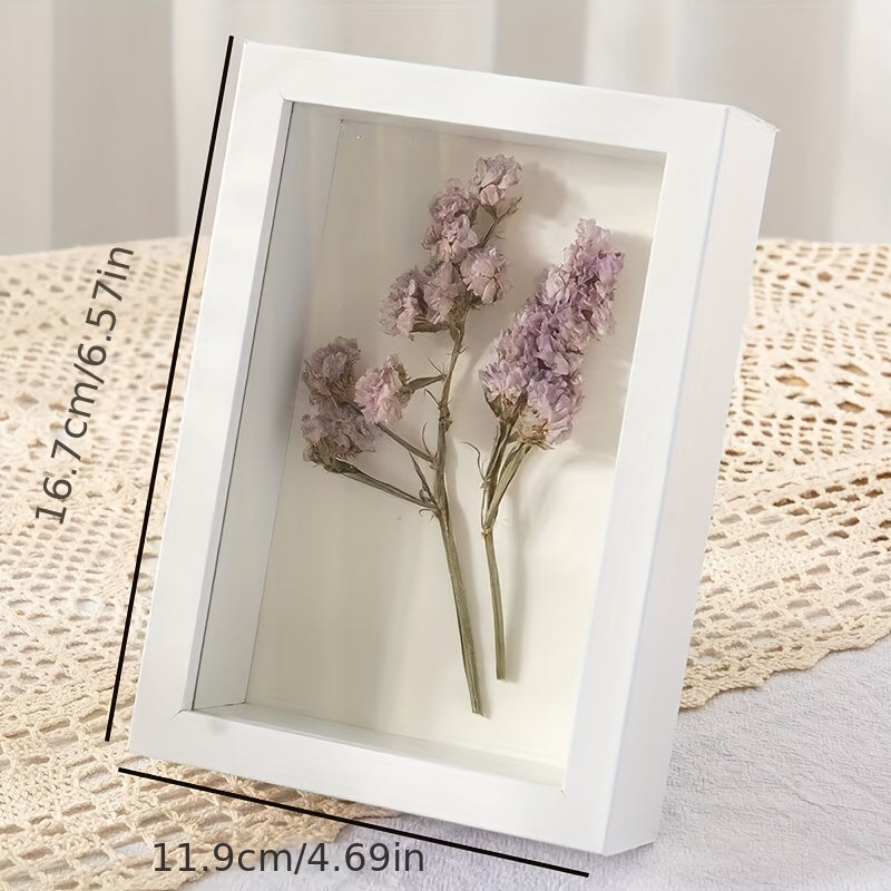 Handcrafted Wooden Photo Frame for Dried Flower Art
