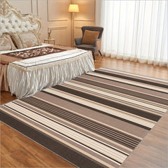 Striped Pattern Area Rug Soft Non Slip Easy to Clean