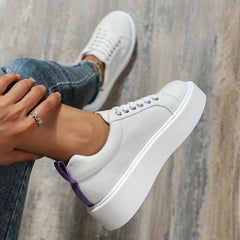 Women's Platform Skate Shoes Casual Lace Up Outdoor Sneakers