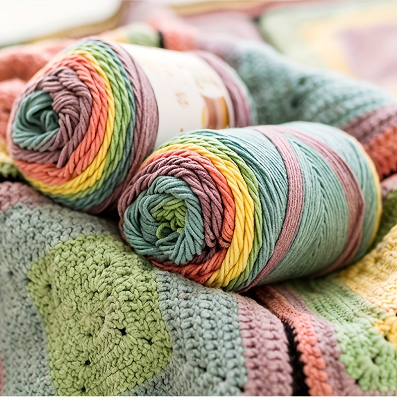 5 Strand Rainbow Yarn for Knitting & Crocheting DIY Projects