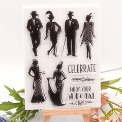Fashionable Men Women Pattern Stencils DIY Scrapbook Decorative