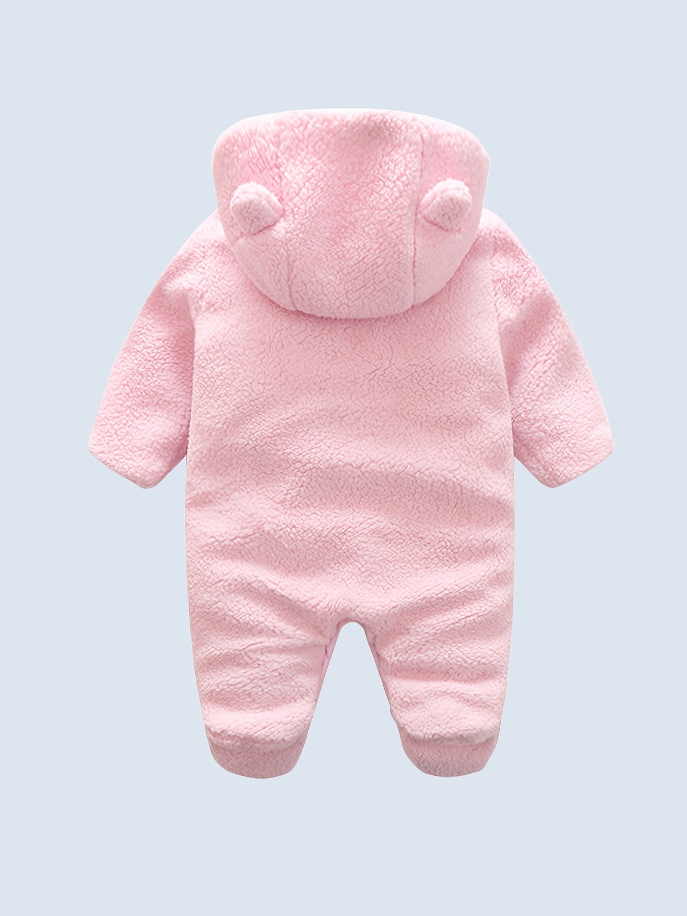 Cute & Cozy Baby Hooded Footed Bodysuit w/ 3D Ears