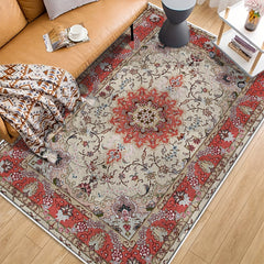 Vintage Rustic Area Rug Traditional Oriental Non Shedding
