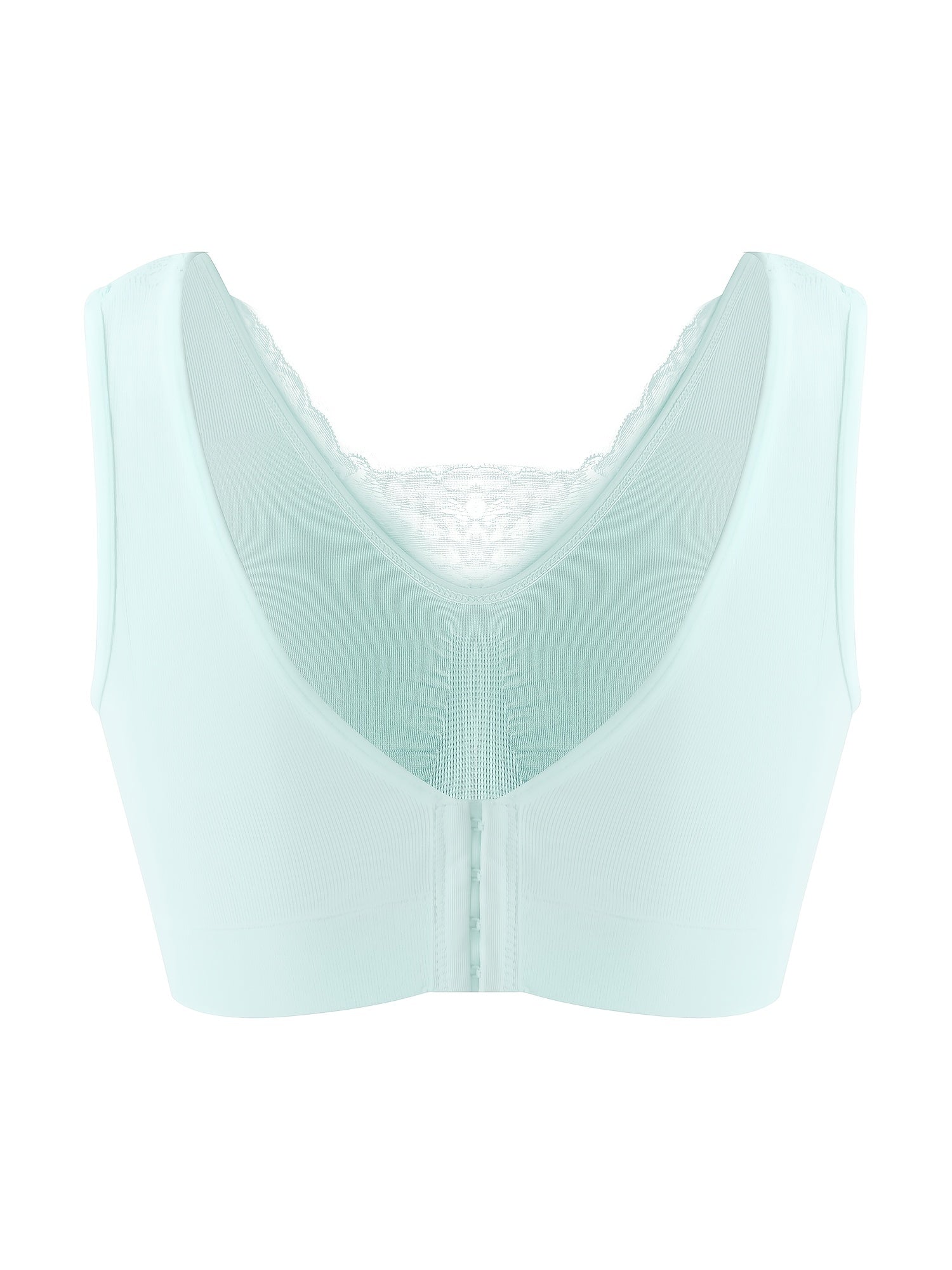 Floral Jacquard Lace Seamless Plus Size Bra High Stretch