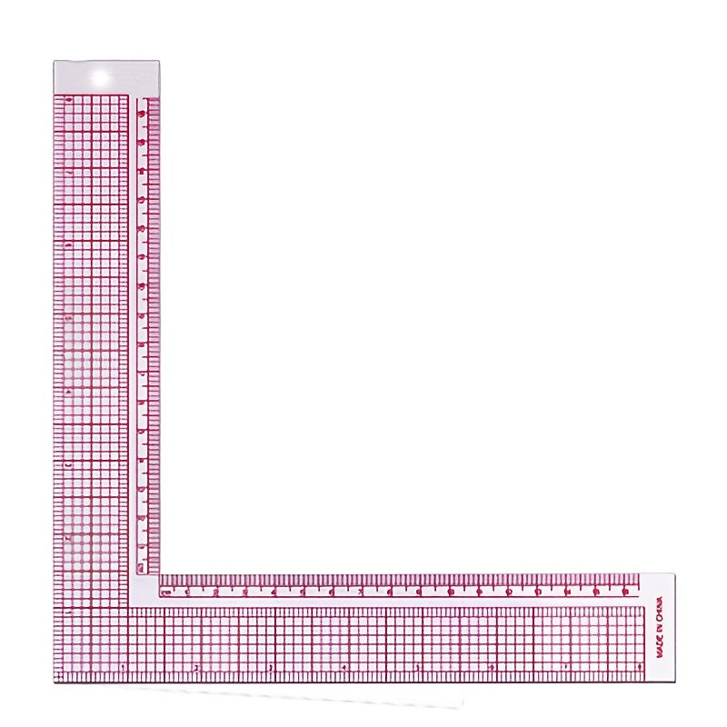 Red 90 Degree Clothing Pattern Making Ruler Sewing Accessories