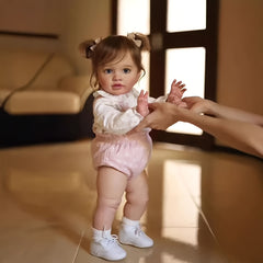 Pippa Doll NPK Pre Painted Vinyl Reborn Girl Soft Touch 3D Skin Lifelike Kids Si
