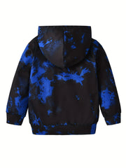 Evil Smiling Tie Dye Boys Hooded Sweatshirt