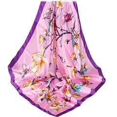 Floral Print Bandana Scarf Neckerchief Sunscreen Windproof Head Wrap