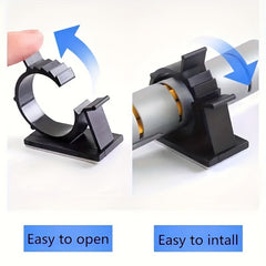 Adjustable Nylon Cable Clamp Bracket for Data Cables, 0.4-0.5in Diameter