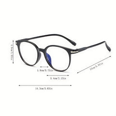 Retro Jelly Round Frame Clear Lens Computer Glasses