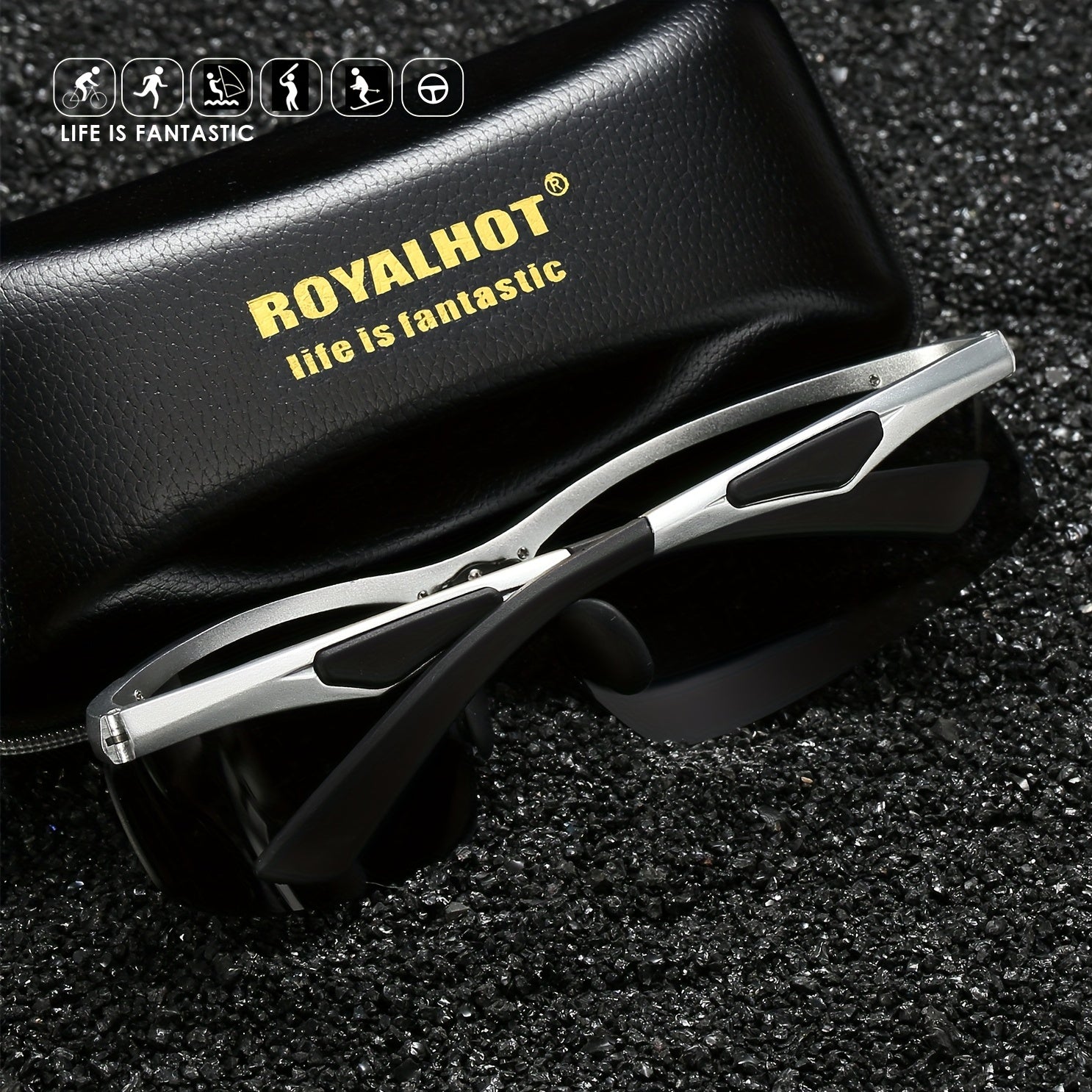 RoyalHot Polarized Rectangle Sunglasses Driving Sun Glasses Shades