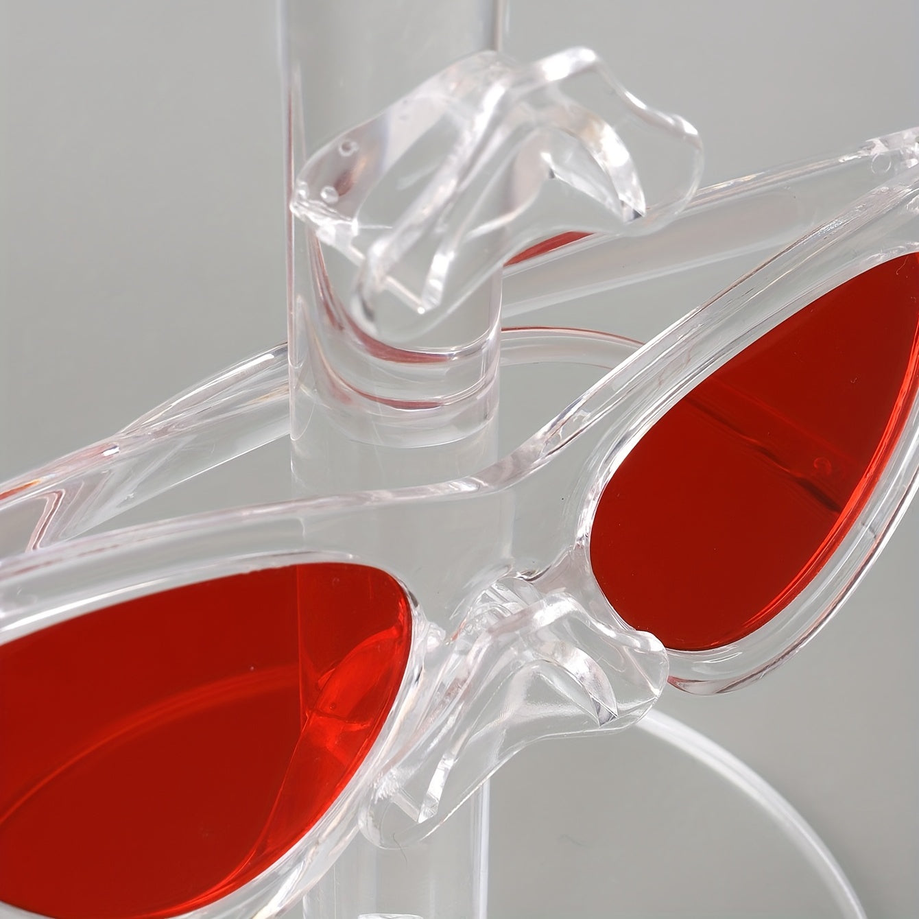 Acrylic Glasses Stand Riser Display Stand 2 Layers Sunglasses Display Holder