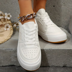 Women's Lace-Up Low Top Platform Sneakers