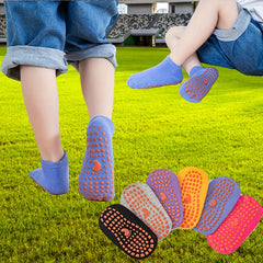6 Pairs Kid's Non-Slip Silicone Socks Early Education Step Socks