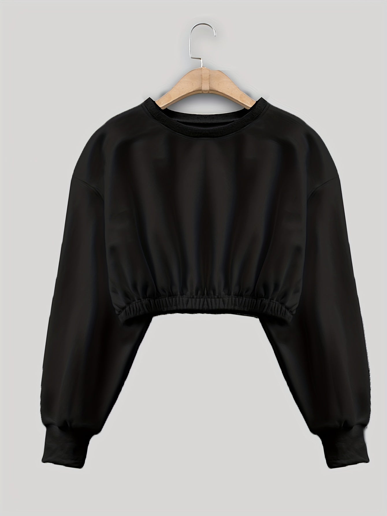 Workout 2pc Set Cropped LS Sweatshirt & Jogger Pants