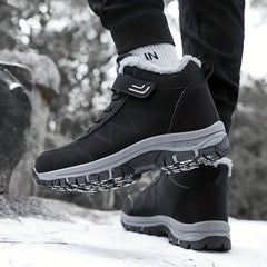 Snow Shoes Wear Resistance Non Slip Plush Lined Furry Slip On Snow Boots