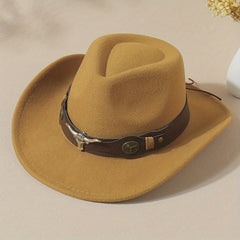 Vintage Western Bull Head Fedora Cap