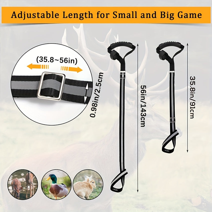 Reflective Deer Drag Rope Non-slip Rubber Strap Adjustable Length
