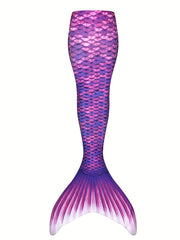 Girls Mermaid Tail Swimsuit Fish Scale Beach Party Costume
