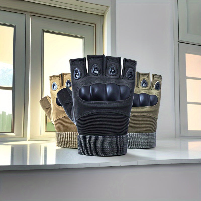Outdoor Mountaineering Cycling Half Finger Gloves - Anti Slip & Wear Resistant